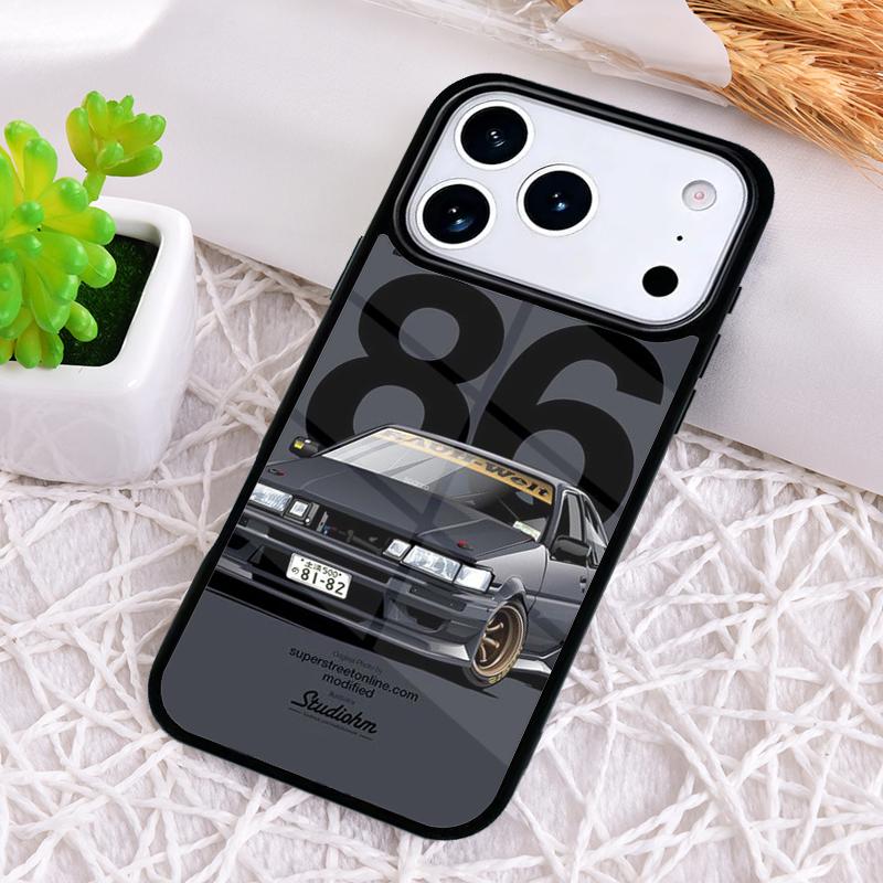 Мягкий чехол для телефона Initial D для iPhone 17 Air 16 15 11 12 14 13 Pro Max Ударопрочный чехол
