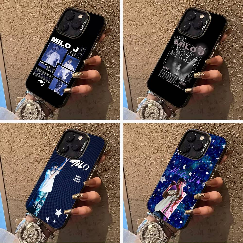 Популярный артист Поколения Z Певец M-Milo Чехол для телефона Для iPhone 17,16,15,14,13,12,11 Plus Pro Max Цветной Серебристый Чехол для телефона
