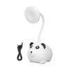 Kids Reading Light Panda Style Base Flexible Gooseneck USB Charge 600mAh LED Desk Lamp for Family