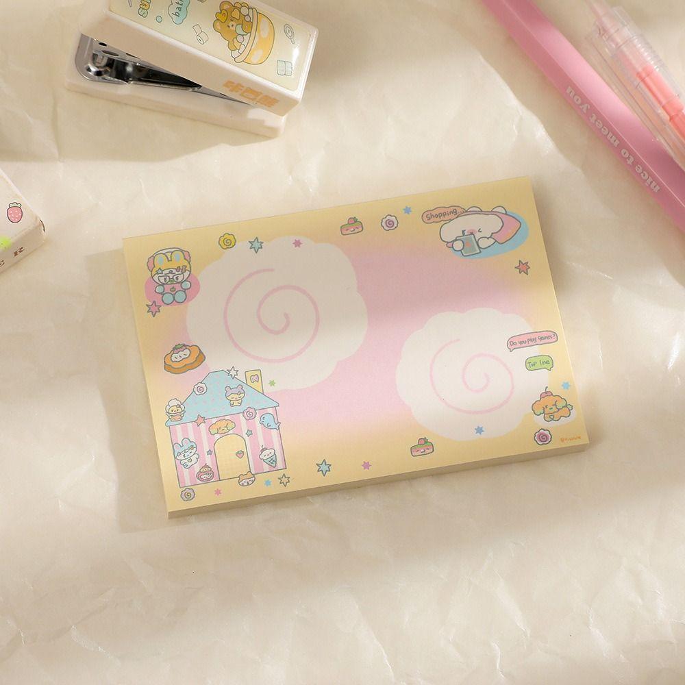 Journal Lovely Memo Pad Non-sticky Message Paper Multifunction Aesthetic Note Paper  Scrapbooking