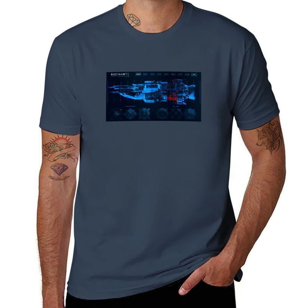 Rocinante Ship Overview Tachi The Expanse Tshirt Summer Print Short Sleeve Tee