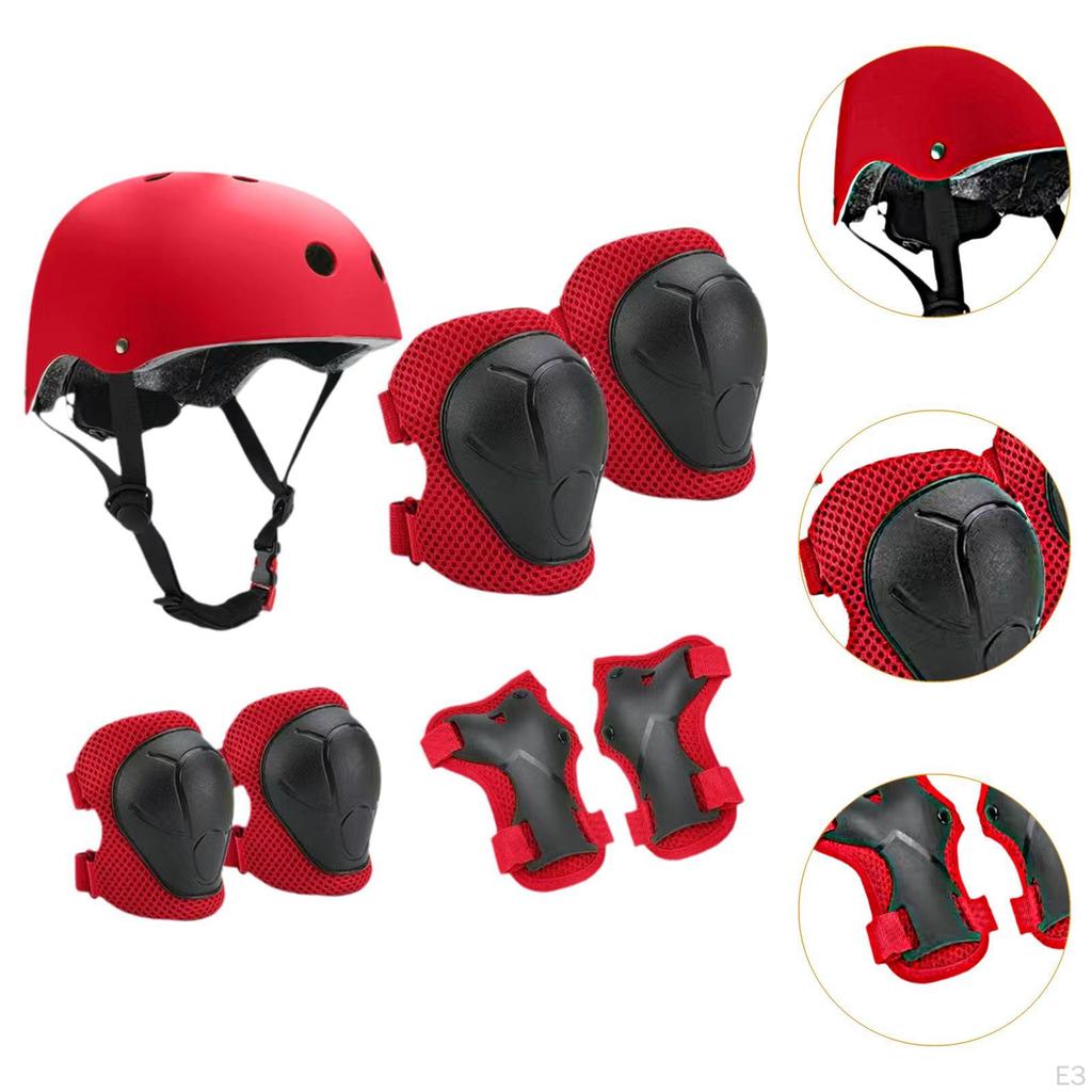 7 предметов детский велосипедный шлем защитный комплект для рук налокотники наколенники подростковый детский скейтборд