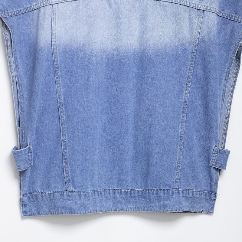 Kaslead New Women Clothes Western Style Hollow Out Lapel Denim Short Sleeve Vest Casual Trousers Set