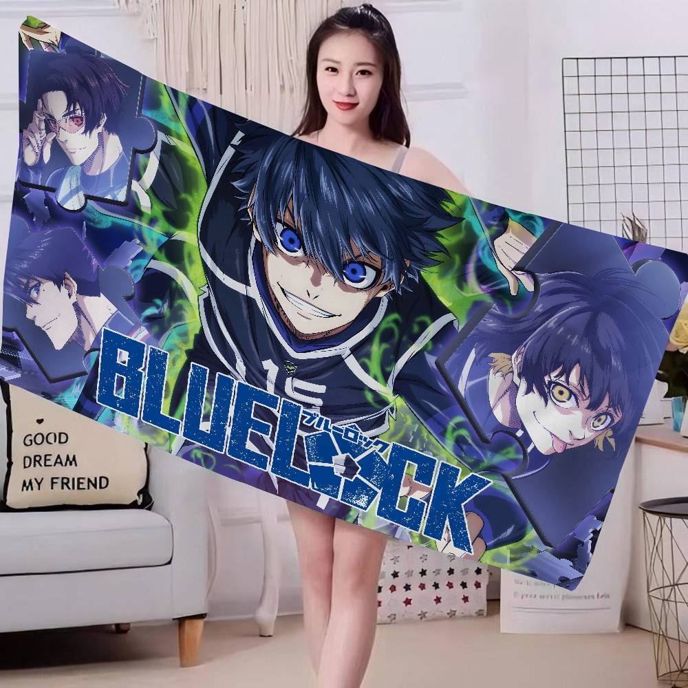 Горячее Аниме B-Blue L-Lock Микрофибра Печатное Пляжное Полотенце Альпинизм Йога Пляж Плавание Бег Впитывающее Мягкое Полотенце