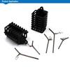 Topranc 12Pcs Anti Tangle Sea Fishing Accessories Fishing Balance Brass Tube Connector L- Shape Booms Accessory Size 5/7/9/12CM