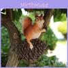 Squirrel Garden With Pinecone Ornament Handmade Resin For Party Decor Holiday