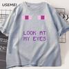 EnderUnisex Eyes Game Tshirts Funny Design Cotton Short Sleeve T Shirt Casual Round Neck Loose Graphic Tees Harajuku Clothes