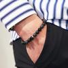 Браслет Jbans Classic с черным камнем и смесью драгоценных камней (C1801-Ac426Bk)