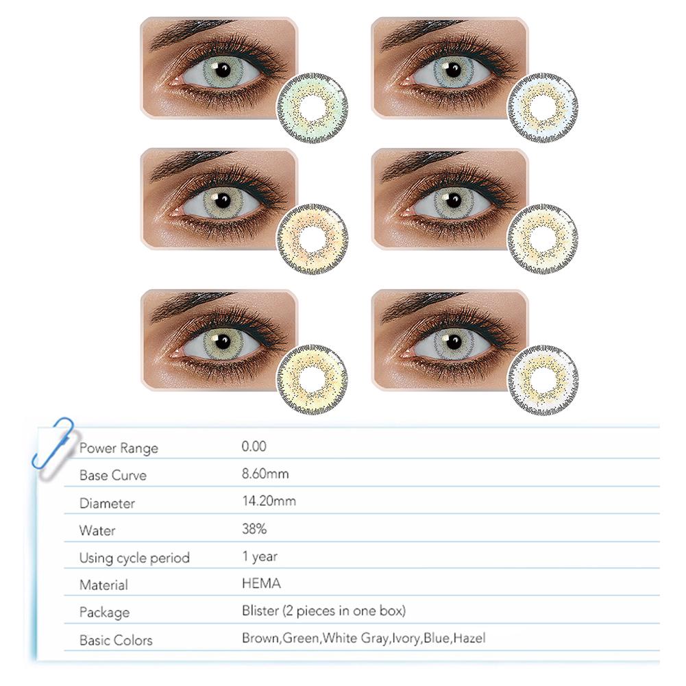 Жизнь прекрасна Цветные контактные линзы Косметический клуб Макияж Косплей Вечеринка Ночь Глаз Линзы Круглые линзы