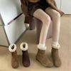 Two-wear Leather Snow Boots Women's Winter 2025 New Retro Lamb Wool Short Boots Velvet Cotton Shoes