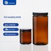 Коричневая стеклянная пробоотборная бутылка с широким горлом