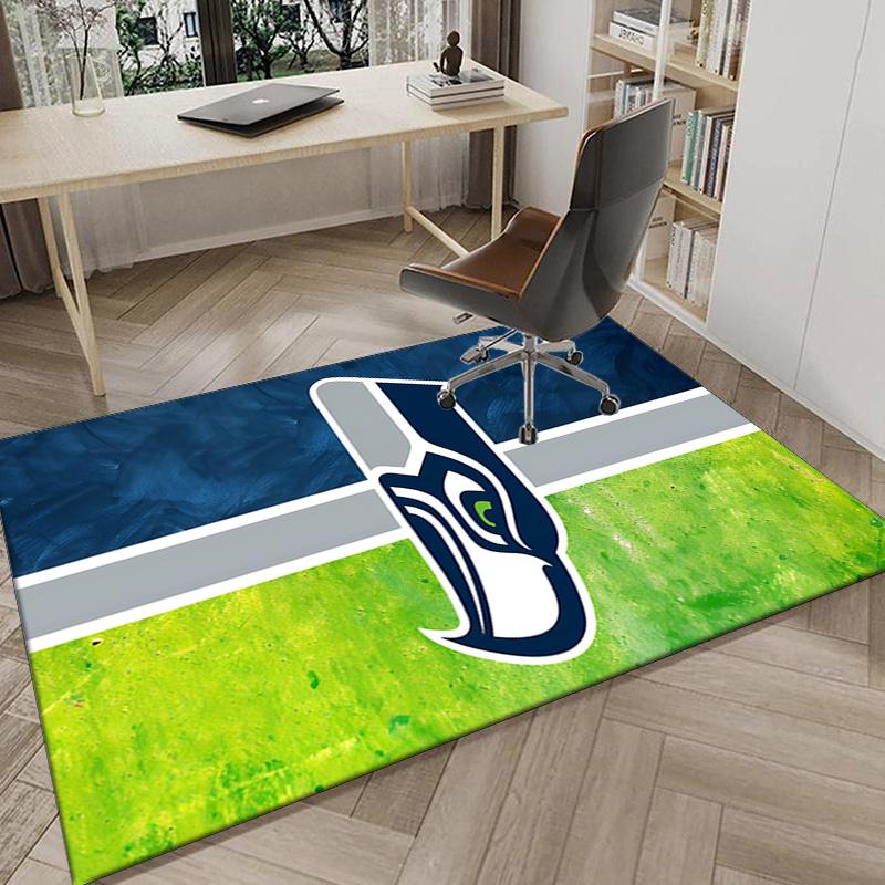 Коврик с командным духом Seahawks для офиса, коврик под кресло, декоративный ковер, коврик для гостиной, большой размер, подарки для фанатов, рождественские подарки