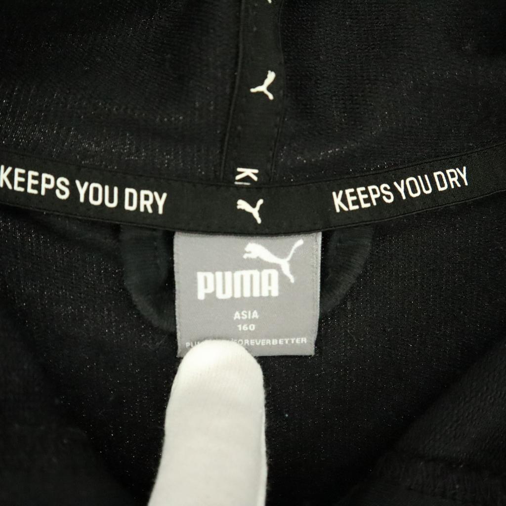 Косметика PUMA однотонная Толстовка с длинным рукавом и молнией 63" черная Детская Б/У