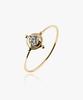 Helene Jewelry Кольцо 14K Белиал с кубическим цирконием Кольцо с золотой нитью (Тип А)