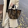 Korean Version of Large Bag Women's Large-capacity Armpit Bag 2025 New Leopard Print Tote Bag Fashion Casual Shoulder Commuter Bag