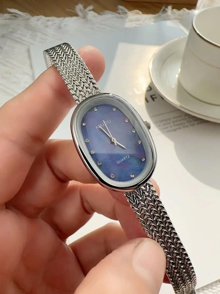 Rhinestone Dial Watch for Women Brand Quartz Watches Luxury Gift Ladies Watch Adjustable Stainless Steel Strap Wristwatches