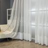 New Embroidery Embroidery Yarn White Window Screen Partition Curtain Balcony Floor-to-ceiling Window Bay Window Light Transmission