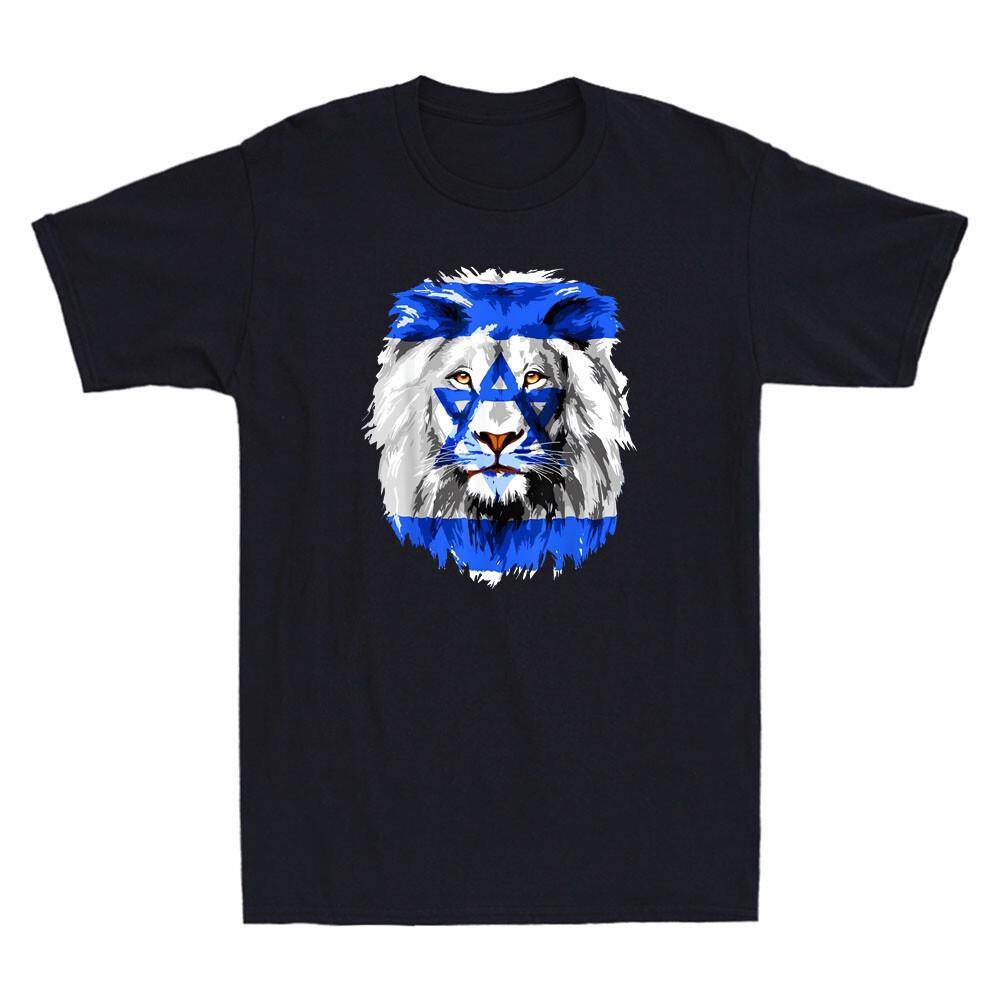 Flag Of Israel Lion Jewish Israel Flag Stand With Israel Vintage Unisexs Tshirt