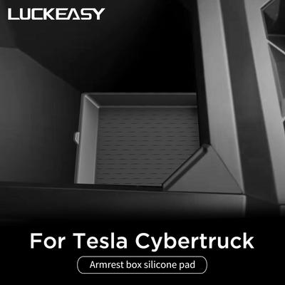Для Tesla Cybertruck 2025 Подлокотник Ящик Для Хранения Силиконовая Накладка Центральная Консоль Хранение Нескользящая Накладка Органайзер Лоток Автомобильные Аксессуары