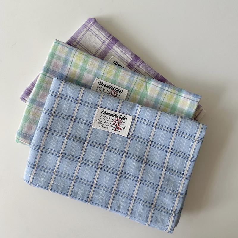 1PC Blogger Same Napkins Table Mat Checkered Tablemats Ins Plaid Tablecloth Home Decoration Accessories 35x50cm