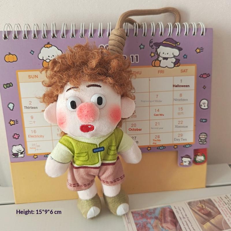 Soft Cartoon Curly Hair Plush Keychain Lovely Fluffy Doll Pendant 1Pcs Durable Key Holder for Women Purse Decor