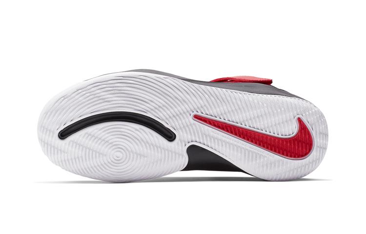 Nike Баскетбольные кроссовки Team Hustle D 9 FlyEase, нескользящие, износостойкие, средней высоты, красно-черные BV2951-600