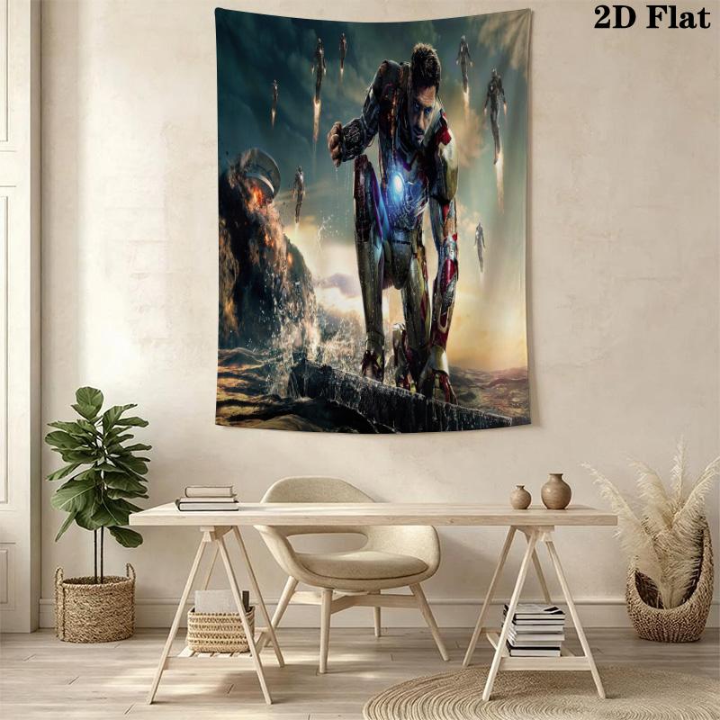 Iron Man Bedroom Decor Tapestry Wallmounted Background Cloth Wall Covering Decoration Atmospheric Background Cloth Background Wall Hanging Cloth