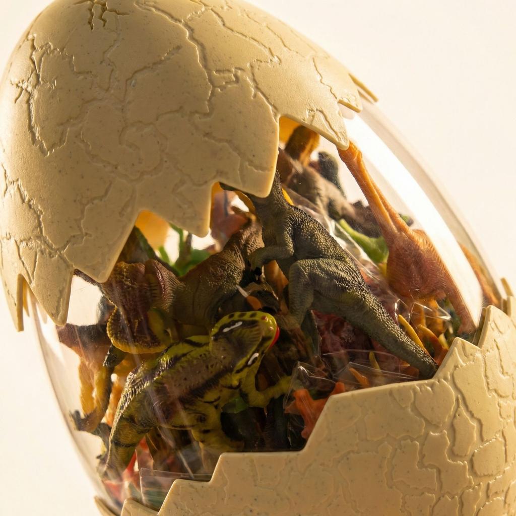 Игрушка «Пасхальное яйцо с динозавром» - Вылупляющиеся фигурки животных-динозавров, Сюрприз-яйцо с игровым набором для детей и коллекционеров