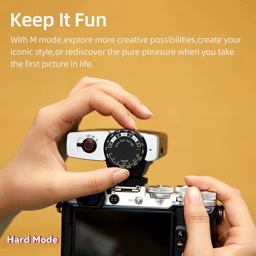 Вспышка Godox Lux Junior Retro с автоматическим и ручным режимами вспышки. Совместима с различными камерами, включая Canon, Nikon, Fuji,