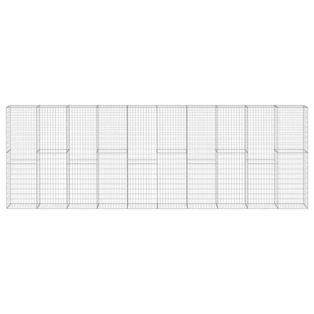 Gabion Wall with Cover Galvanized Steel 600 * 30 * 200 cm