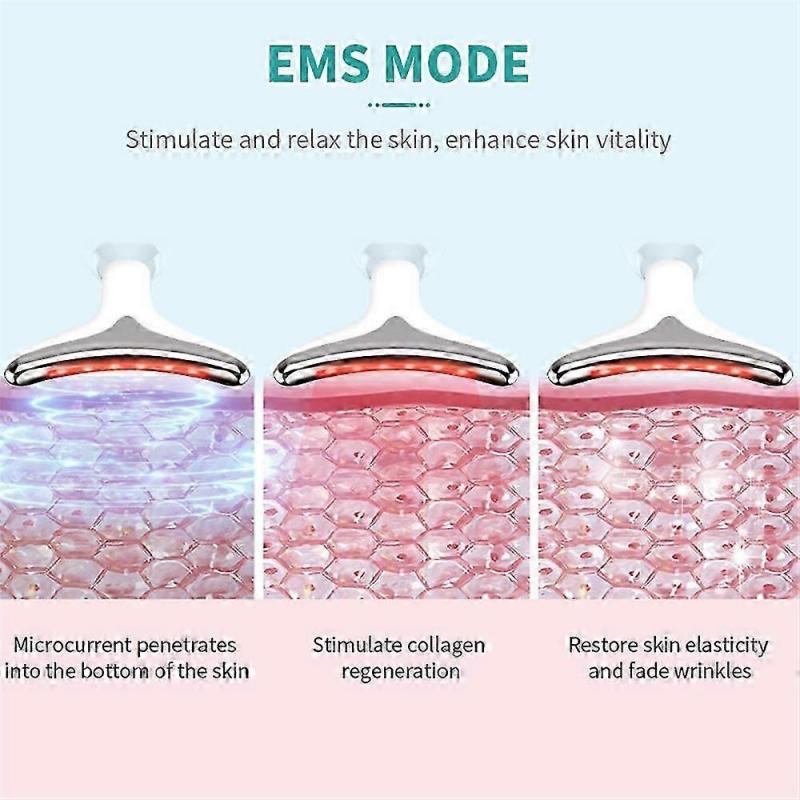 Skin Beauty Therapy Device for Face and Neck, 3-Modes Electric Face Neck Massager Skin Care