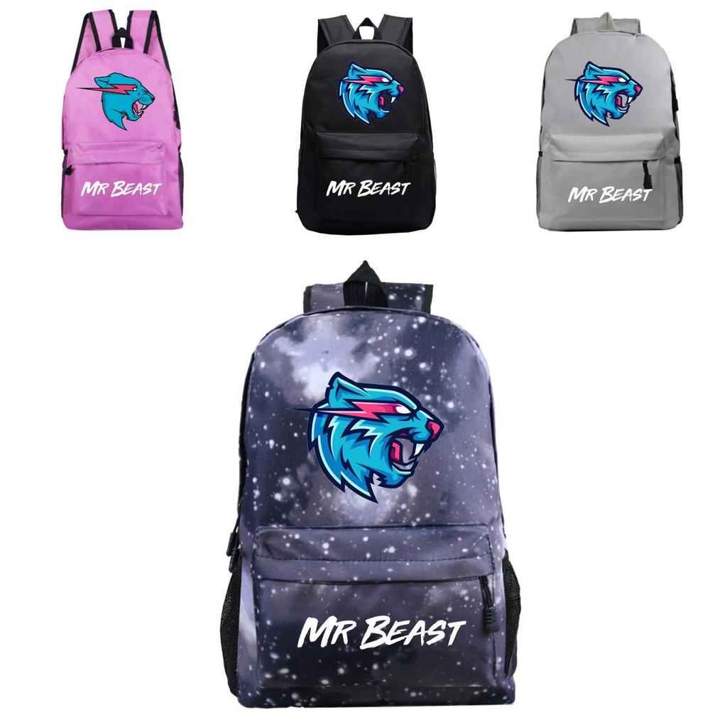 Рюкзак Mr Beast Lightning Cat большой вместимости, школьная сумка из дышащего материала