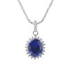From New Necklace for Women Sapphire September Birthstone Platinum Processed Present Women [Gift York]