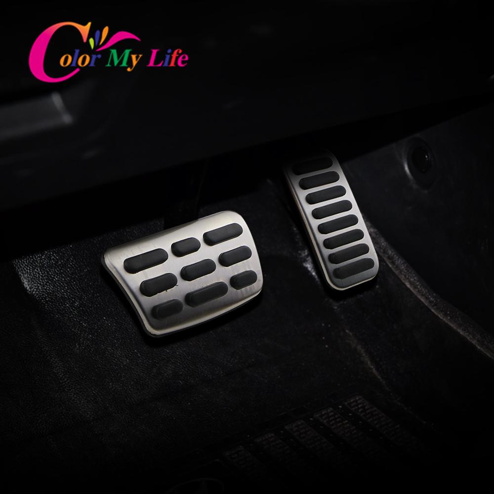 Автомобильные педали Color My Life для Hyundai Kona Kauai 2017 2018, крышка педали газового тормоза из нержавеющей стали