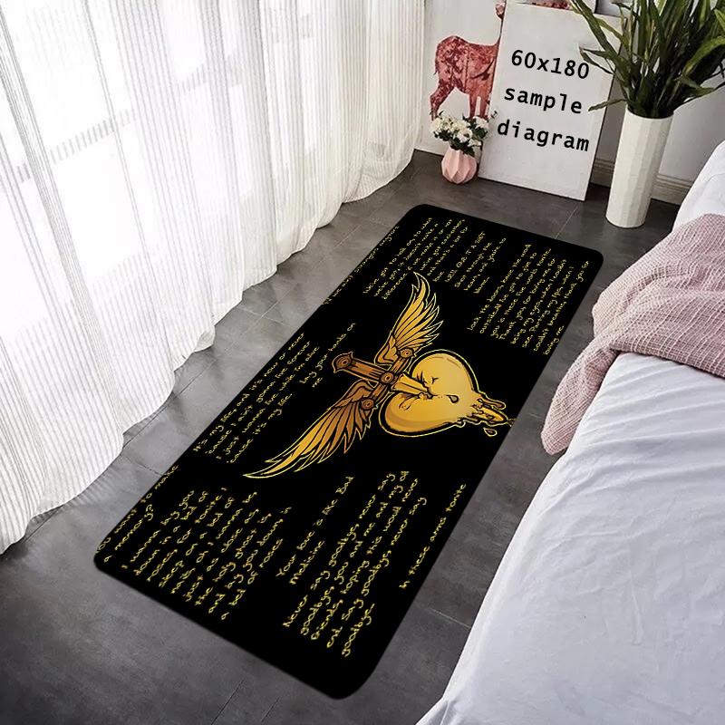 Doormat Flannel Floor Mat B-Bon Jovi Indoor Foot Rug Bedside Mats Kitchen Corridor Absorbent Carpet Ideal for Balcony Decoration