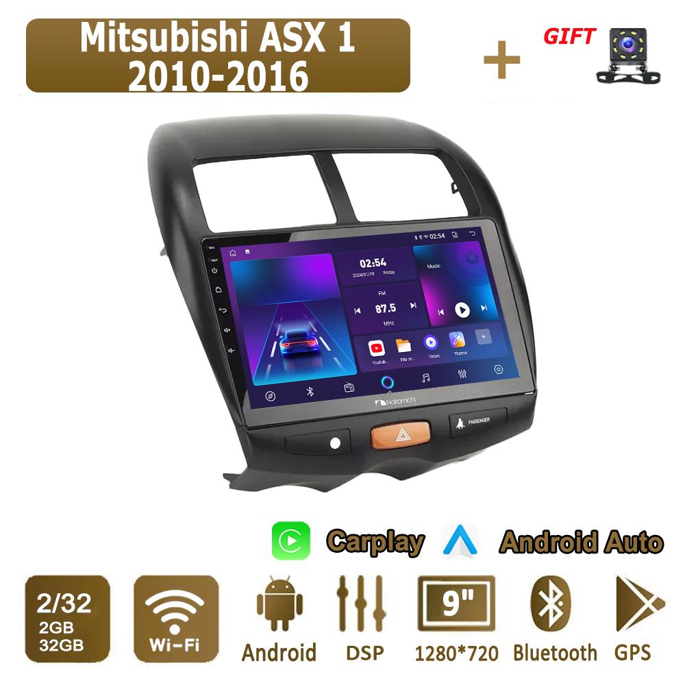 Android Carplay автомобильное радио для Mitsubishi ASX 1 2010-2016 мультимедийный проигрыватель головное устройство стерео GPS навигация BT WIFI 4+64 ГБ