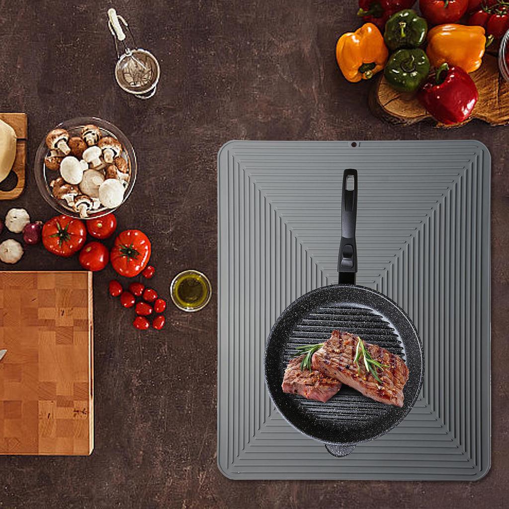 Гибкий силиконовый коврик для кастрюли для защиты кухонной столешницы от жары