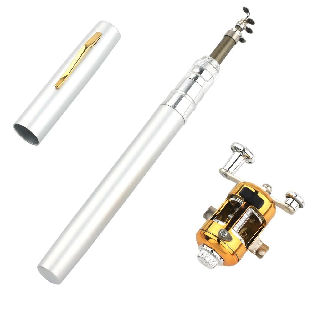 Hard Mini Fishing Pole Portable Fishing Hand Pole Pen Style Fishing Rod Freshwater