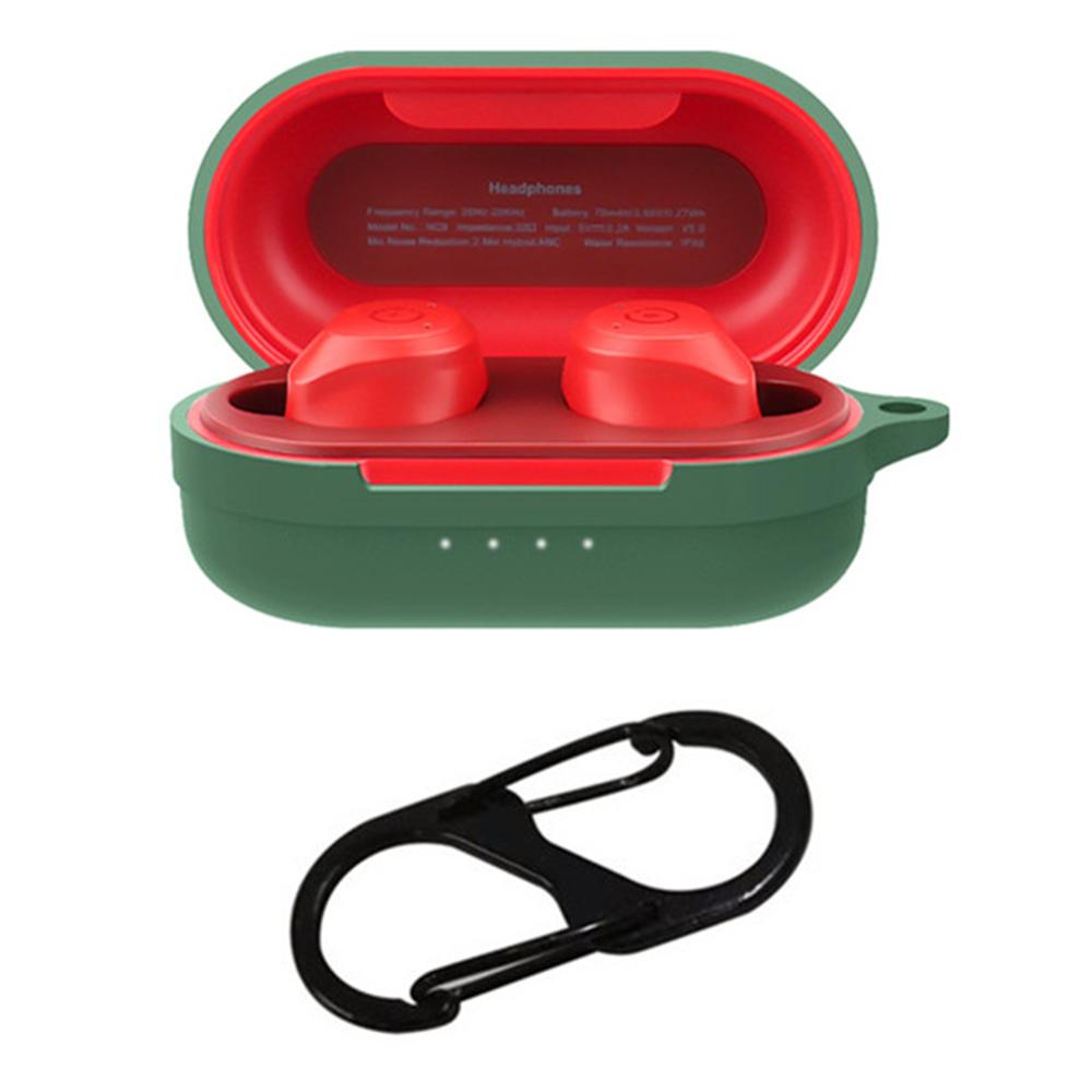 For TOZO NC9 Case Bluetooth-compatible Earphones Soft Silicone Cover with Anti-Lost Buckle