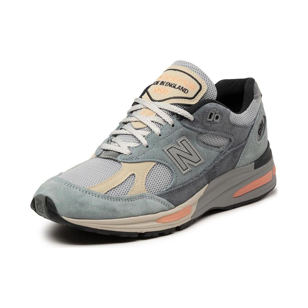 New Balance 991v2 Made In England Silver Blue Turbulence Мужские кроссовки Quiet-серые U991SG2
