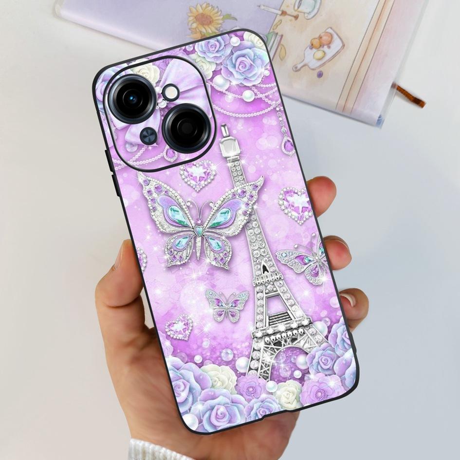Для чехла телефона Tecno Spark Go 1 Чехол 2024 Популярный Цветок Мягкий Силикон Задняя Защитная Крышка Для Tecno Spark Go 2025 Pop 9 Чехол