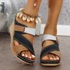 Модные женские тапочки Женские тапочки на танкетке 2025 Лето Новая мода Роскошные с открытым носком Уличные Пляжные Тапочки на платформе Sandalias De Mujer