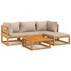 VidaXL Garden Lounge Set with Cushions 5 Pcs, Sofas with Backrest, Furniture Set with Coffee Table Patio Terrace, 3155248