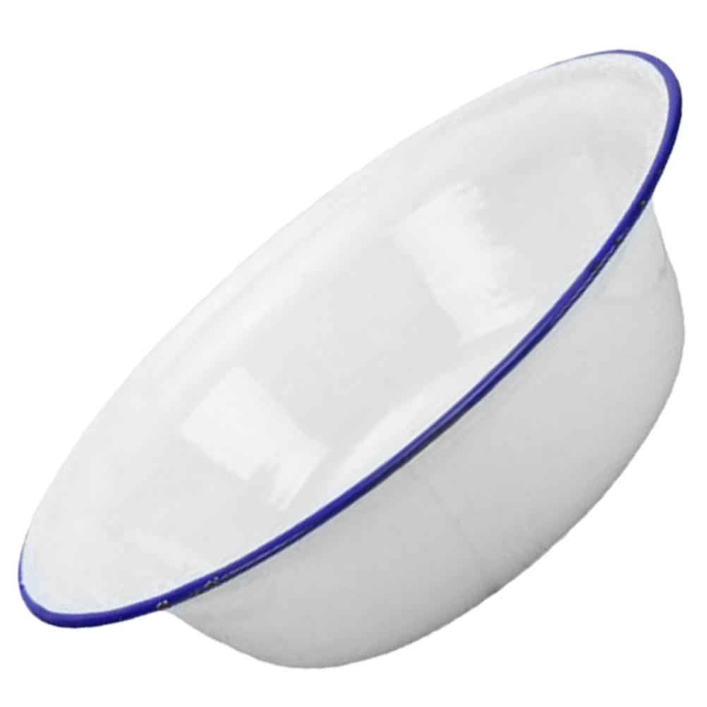 Ретро Эмалированный Суповой Таз Кухонный Смесительный Винтажный Эмалированный Салат Домашний Эмалированный Таз Крышка Сало Тесто Миска Декоративная Суповая Миска