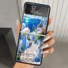 Греция Летом Санторини Жесткий ПК Чехол для Телефона Для Samsung Galaxy Z Flip 7 6 5 4 3 Черный ZFlip7 ZFlip6 Flip5 Flip4 Flip3 5G Печать