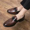 British Style Youth Spring and Autumn Small Leather Shoes Men's Summer One-pedal Casual Pointed Hair Stylist Dress Shoes