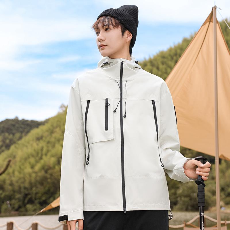 Women Mens Lightweight Hooded Waterproof Rain Jacket Breathable Raincoat Shell for Outdoor Mountain Hiking