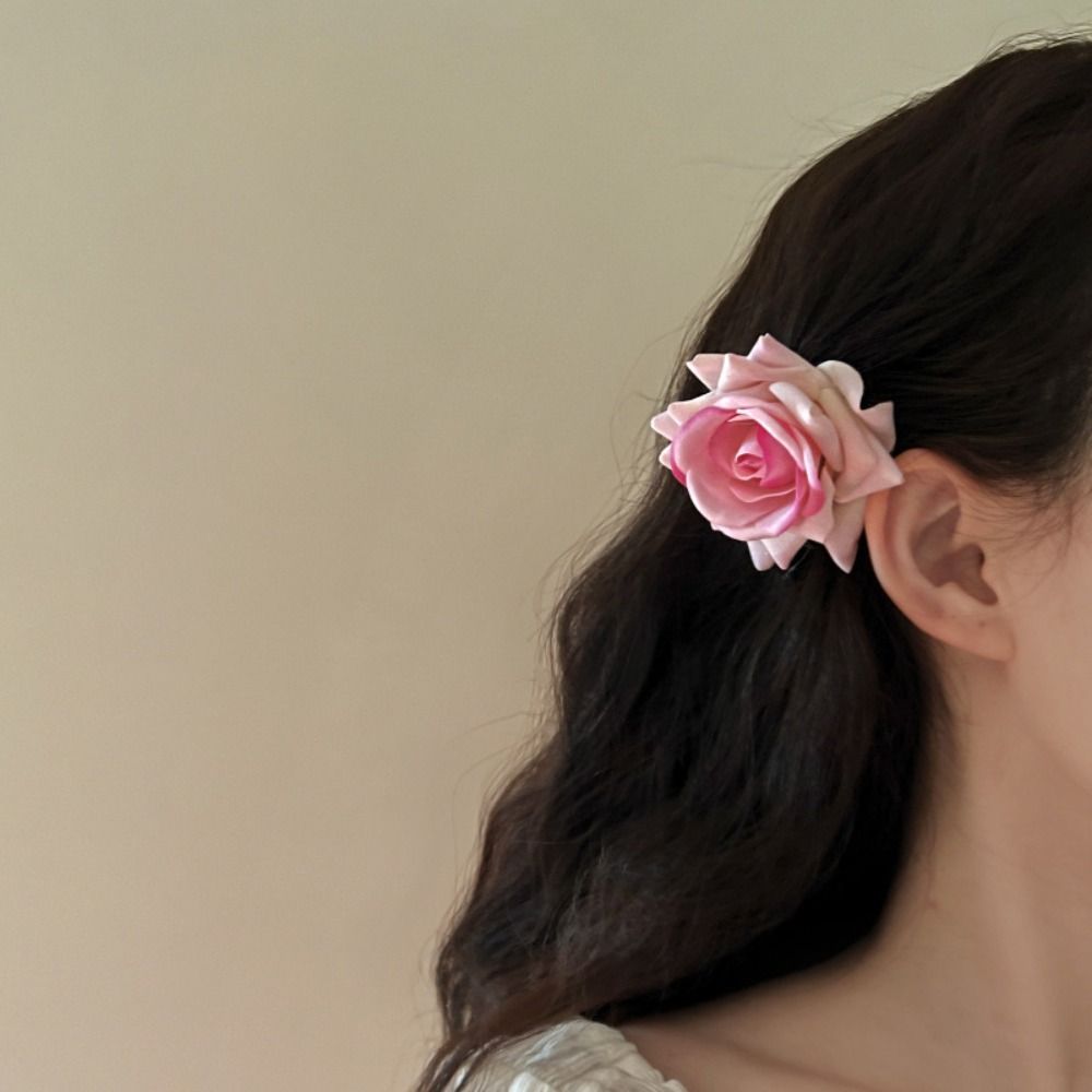 Заколка для волос Фея Красная роза Аксессуары для волос Боковая заколка Новые цветочные заколки для волос Девочки