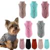 Winter Dog Sweaters Chihuahua Soft Puppy Kitten Kitten High Collar Solid Color Design Sweater Fashion Clothing for Pet Dogs Cats
