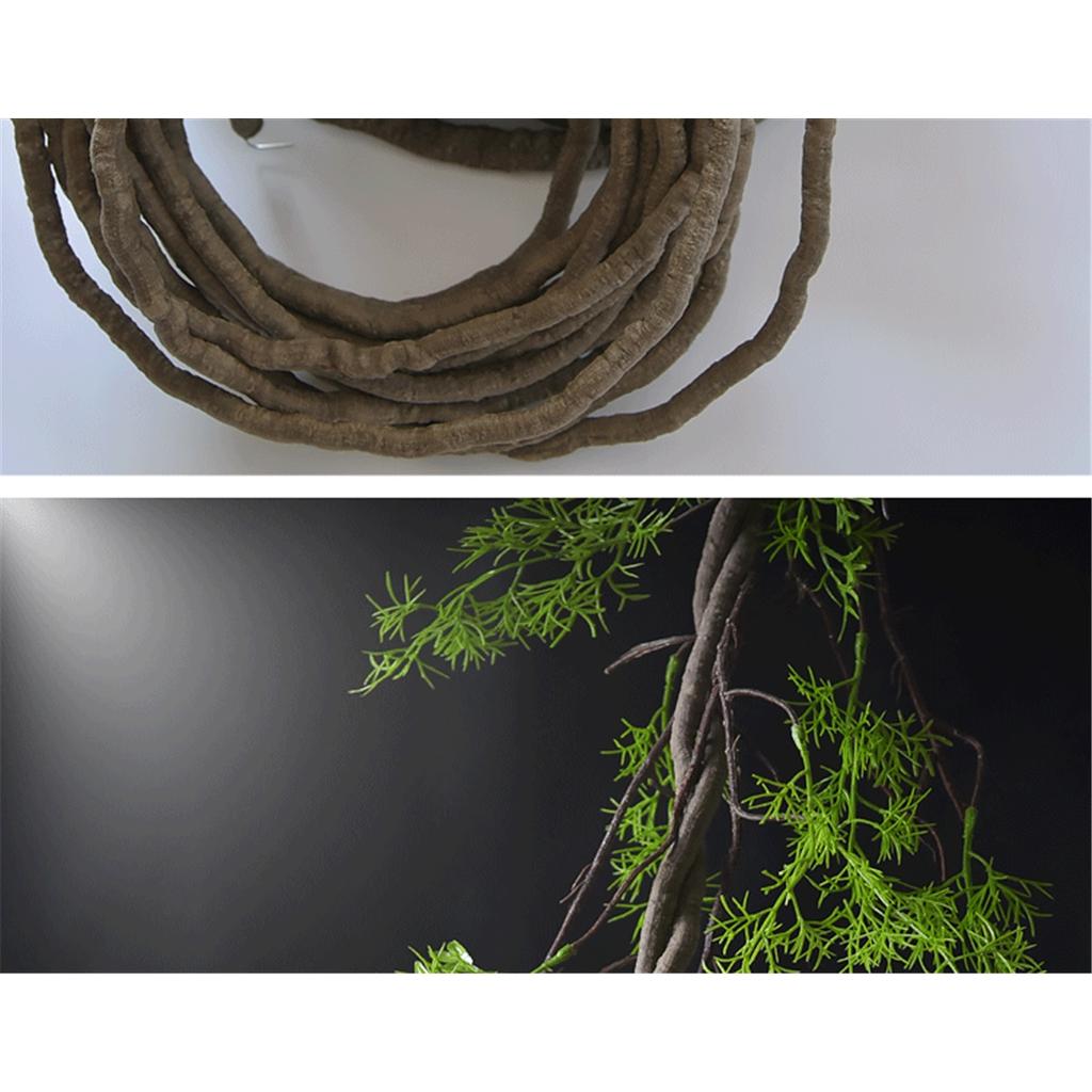 Artificial Ivy Vine Plants 39.37 Inches Pvc Fake Rattan Climbing Pets Wigwam Rainforest Landscape DIY Home Decoration D 1cm